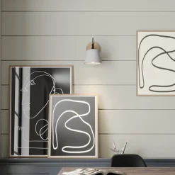 Lucande væglampe Kalinda, grå, beton, 20 cm høj, E14