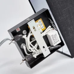 Lucande væglampe Rebekka, 31 cm, sort, LED-læsearm