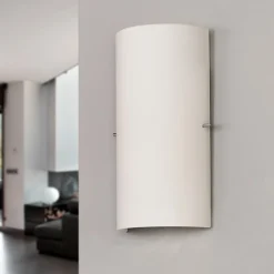 Lucande væglampe Sidra, højde 28 cm, glas, halvcirkelformet