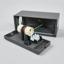 Lucande væglampe Xava, op/ned, antracit, 2 lyskilder, GU10