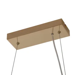 Lucande-pendel Naelen, guld/amber, 125 cm, glas, G9