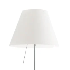 Luceplan Costanza gulvlampe D13ti, aluminium/hvid