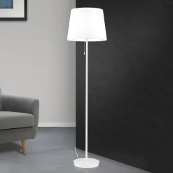 Ludwig gulvlampe i tekstil, hvid