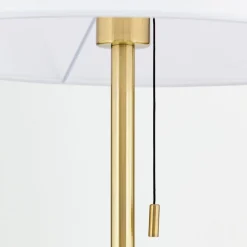 Ludwig tekstilgulvlampe, antik messing