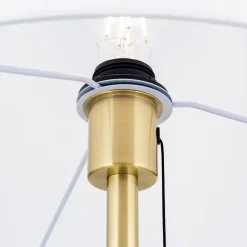 Ludwig tekstilgulvlampe, antik messing