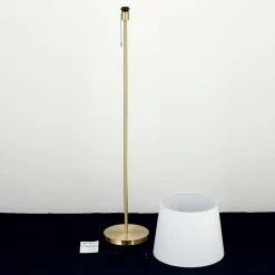 Ludwig tekstilgulvlampe, antik messing