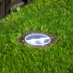 Lugo LED nedgravningsspot, IP44, 10,5 x 10,5 cm