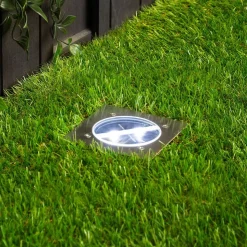 Lugo LED nedgravningsspot, IP44, 10,5 x 10,5 cm