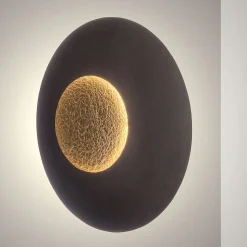 Luina LED-væglampe, Ø 80 cm, indvendig gylden