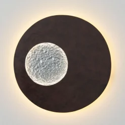 Luina LED-væglampe, Ø 40 cm, indvendig sølvfarvet