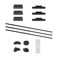 Lumaro skinnesystem, sporskifte, 6 lyskilder, sort, 48V, dæmpbar