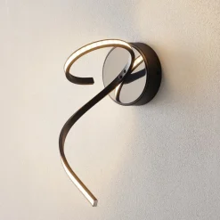 Lungo LED-væglampe med moderne design, sort