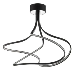 Lungo sort LED-loftlampe, højde 42 cm