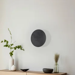 Lunia New væglampe, sort, Ø 20 cm