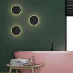 Lunia New væglampe, sort, Ø 20 cm