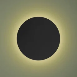 Lunia New væglampe, sort, Ø 40 cm