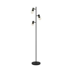 Lurone gulvlampe, sort, tre pærer
