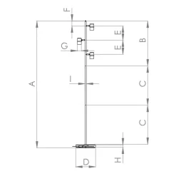Lurone gulvlampe, sort, tre pærer