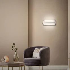 Luxur LED-væglampe, hvid