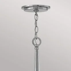 Lysekrone Ascher, poleret nikkel, 6 lys