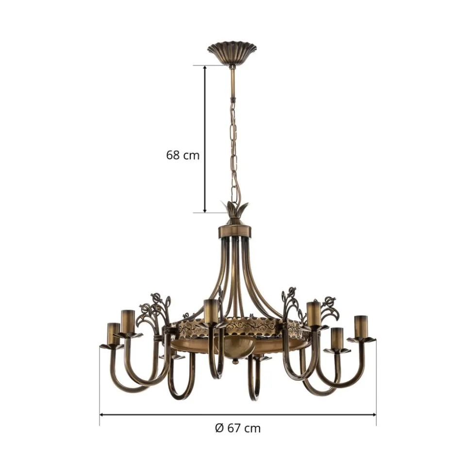 Lysekrone Castle lys patineret 8 lyskilder