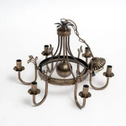 Lysekrone Castle mørk håndpatineret 6 lyskilder