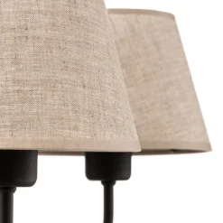 Lysekrone Chicago, linnedskærme med 5 lyskilder