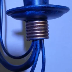 Lysekrone Filo, 16-flammet, blå-sort, metal, Ø 140 cm