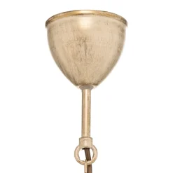 Lysekrone Flora, tre glasskærme, hvid/messing