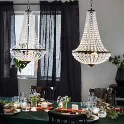 Lysekrone GRÄNSÖ, sort, IP20, Ø 40 cm