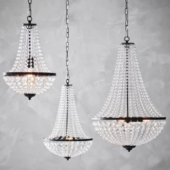 Lysekrone GRÄNSÖ, sort, IP20, Ø 50 cm