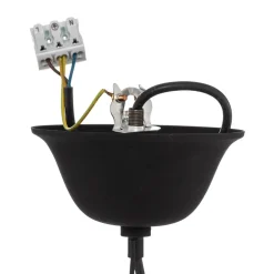 Lysekrone Kandela, 8 lyskilder, sort