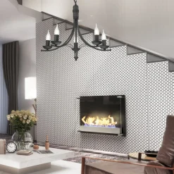 Lysekrone Kandela, 5 lyskilder, sort