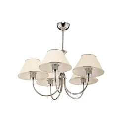 Lysekrone London krom/creme, 5 lyskilder