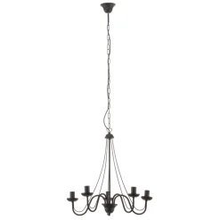 Lysekrone Malbo med 5 lyskilder i sort