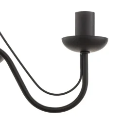 Lysekrone Malbo med 5 lyskilder i sort