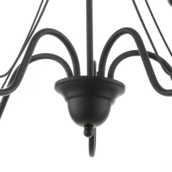 Lysekrone Malbo med 5 lyskilder i sort