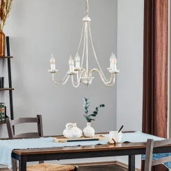 Lysekrone Malbo med 5 lyskilder i hvid