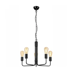 Lysekrone Malou, 5 lyskilder, sort