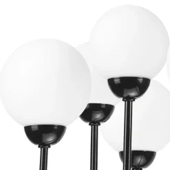 Lysekrone Malou med glasskærme, 5 lyskilder