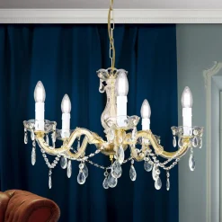 Lysekrone Marie Claire krystalglas 5 lyskilder