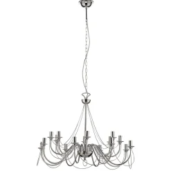 Lysekrone Retro, 16-flammet, krom