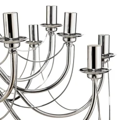 Lysekrone Retro, 16-flammet, krom