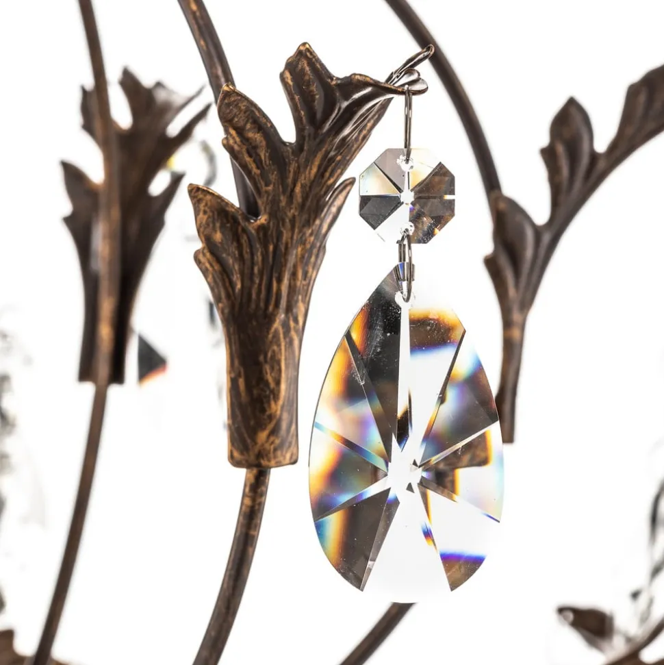 Lysekrone Teresa med krystaller, 5 lyskilder