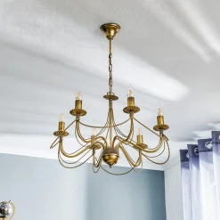 Lysekrone Tori 6, 6 lyskilder, guld
