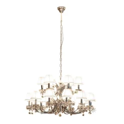 Lysekronen Krystaldesign, krom, 8 lysk.