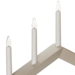 Lysestage Arrow, flad, 7-flamme, grå