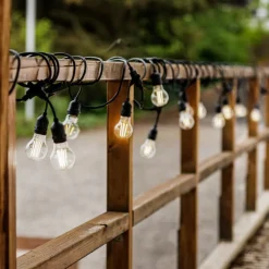 Lyskæde Girlanda IP44 sort 15 m uden pærer