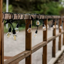 Lyskæde Girlanda IP44 sort 15 m uden pærer