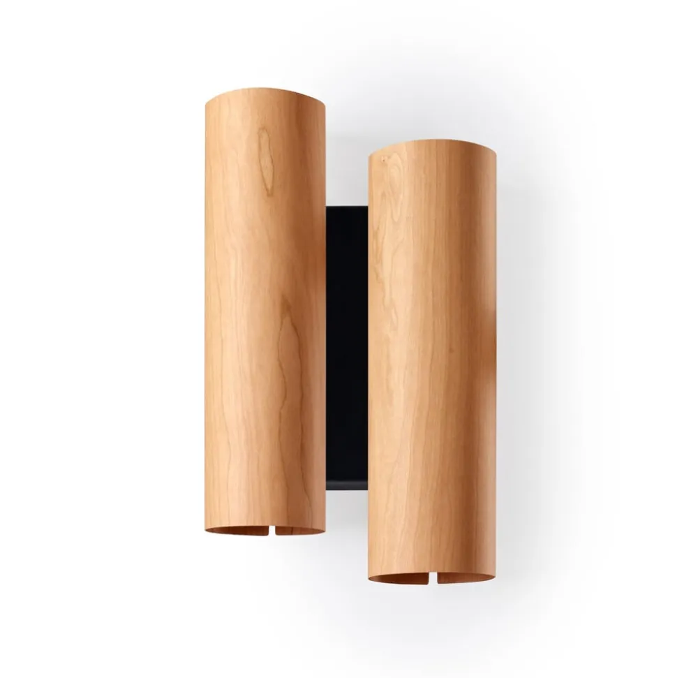 LZF Black Note Duplet væglampe, sort/kirsebær